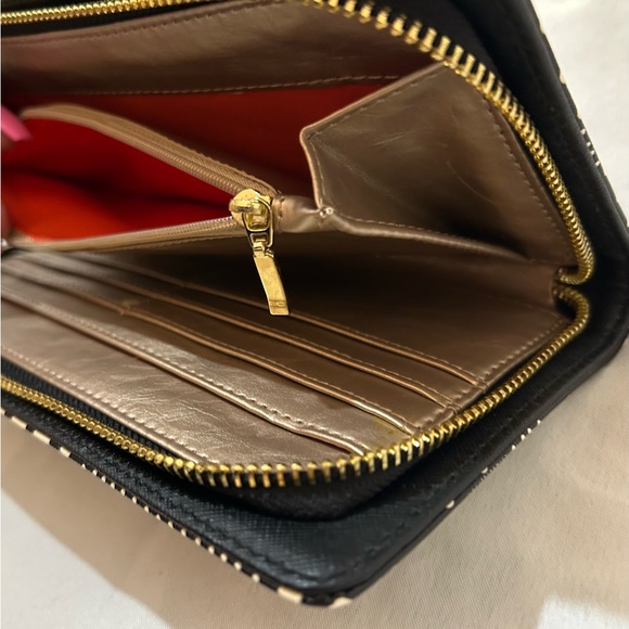 Anne Klein Black and Ivory Geometric Women's Wallet - Picture 12 of 13